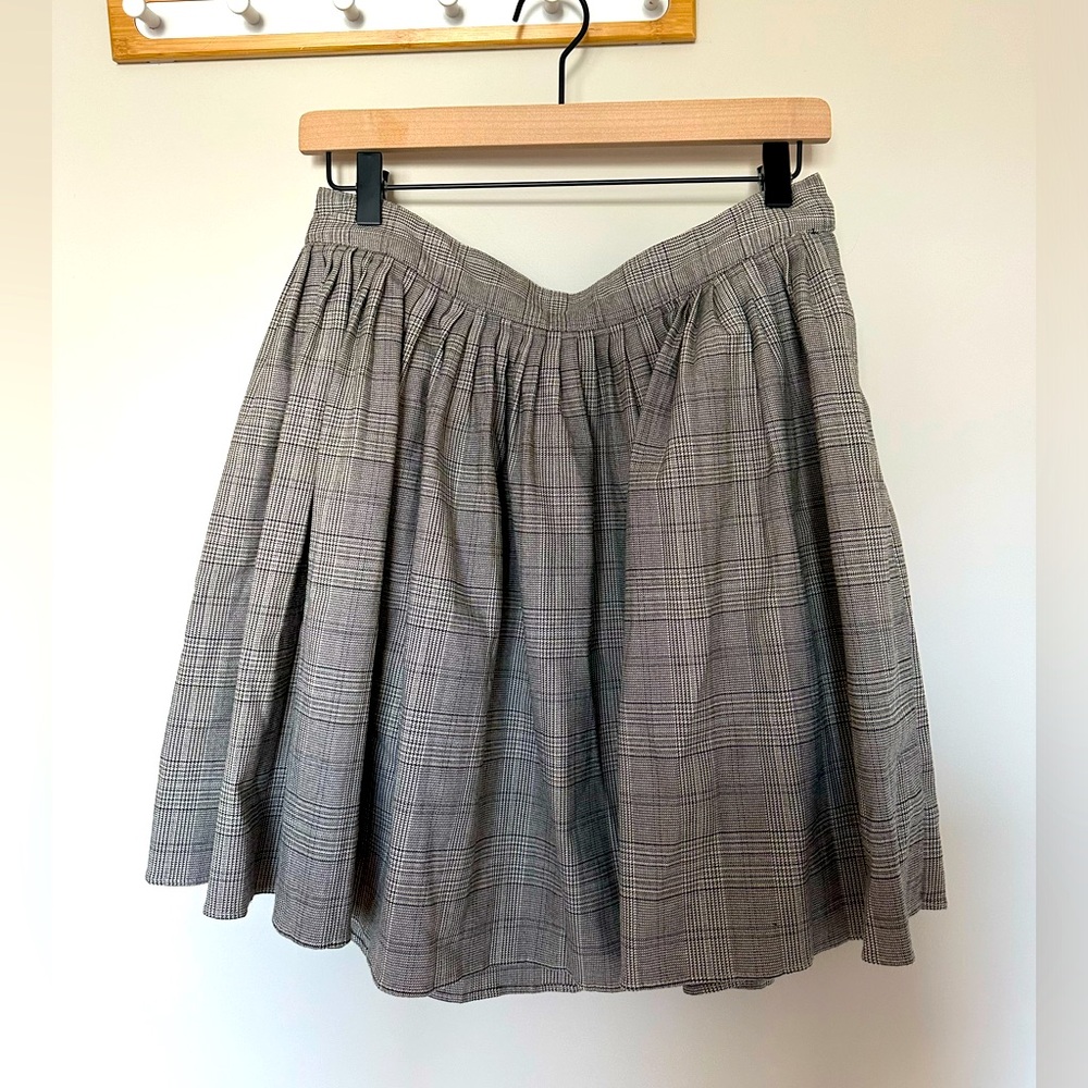 H&M Pleated Plaid Mini Skirt